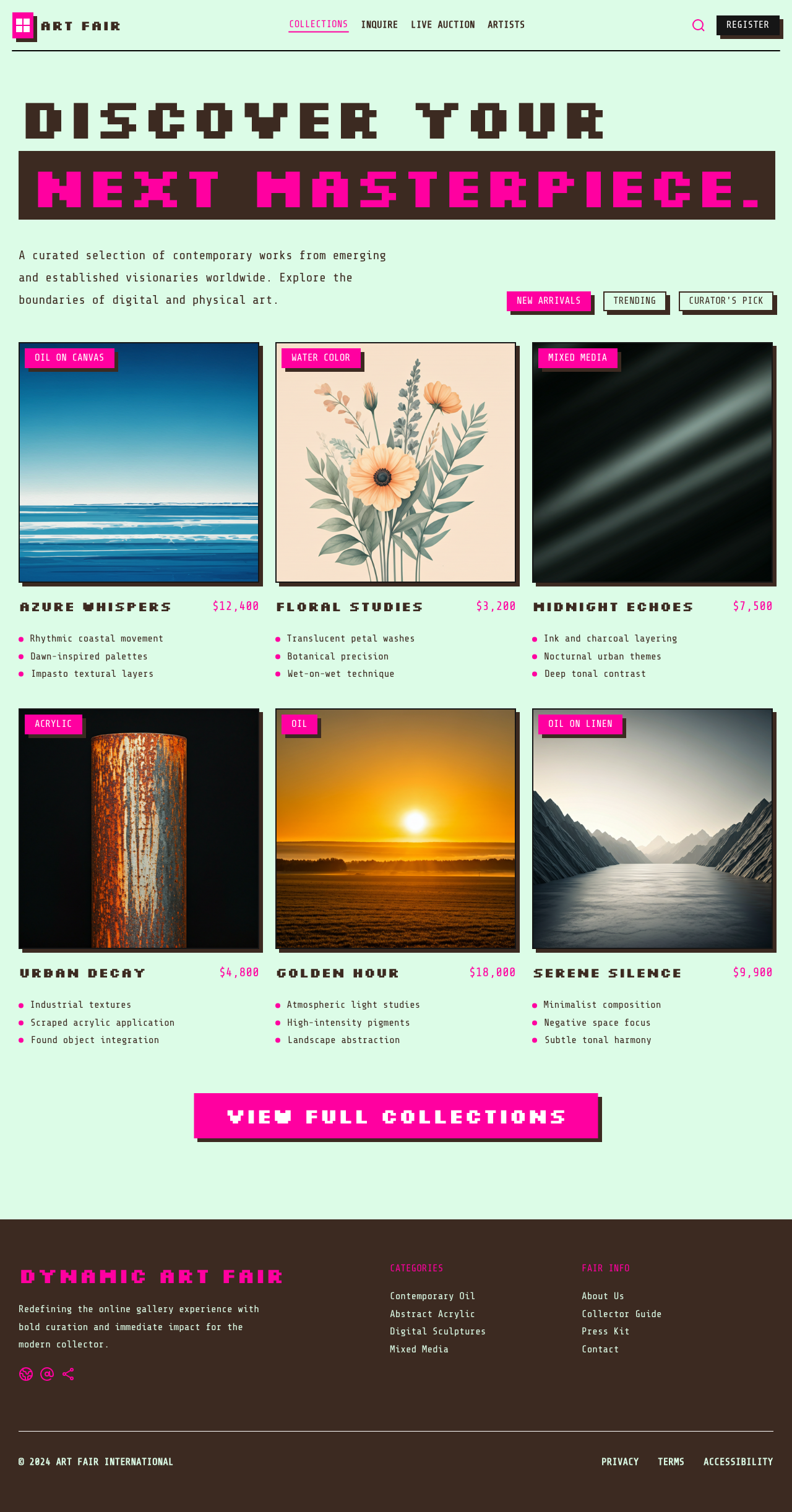 Art showcase vibrant hot pink